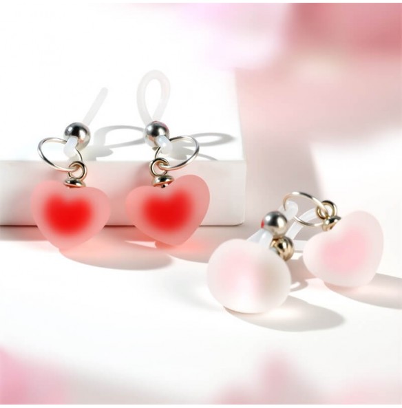 MizzZee - Heart Nipple Clamps (Pink) MizzZee - Heart Nipple Clamps (Pink)